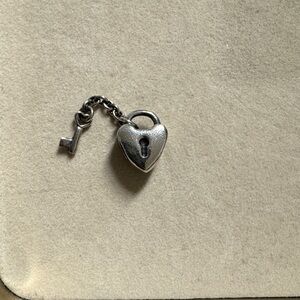 Pandora Heart and Key Charm